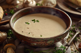 Velouté crémeux aux cèpes